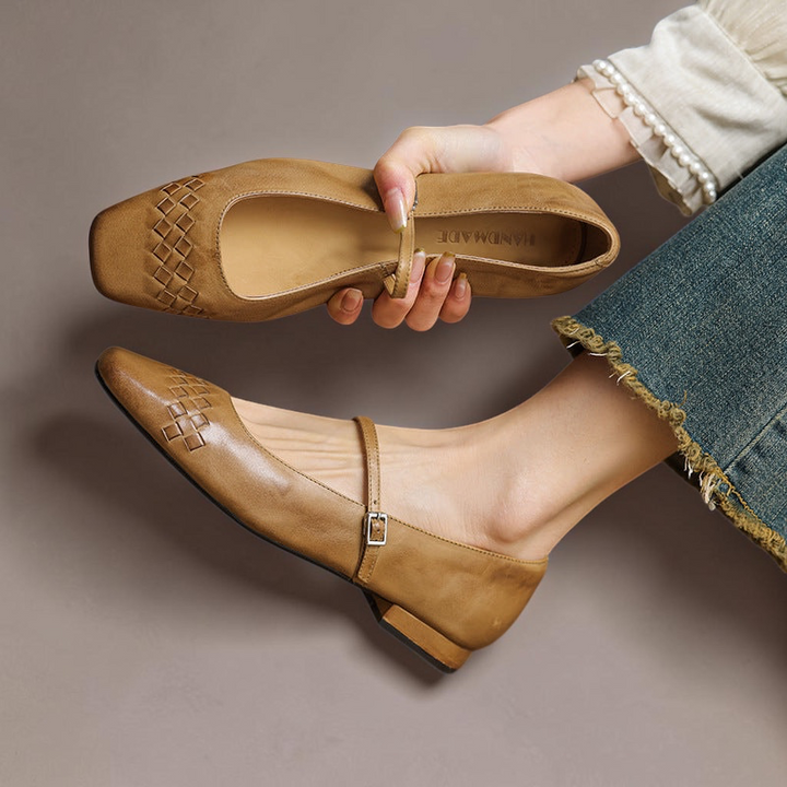 Verity - Square-Toe Mary Jane Flat