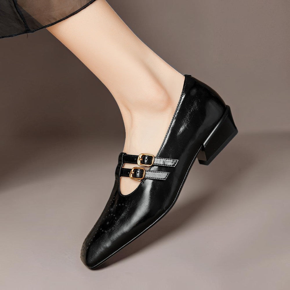 Marisol - Brogued Dual-Strap Mary Jane Pump