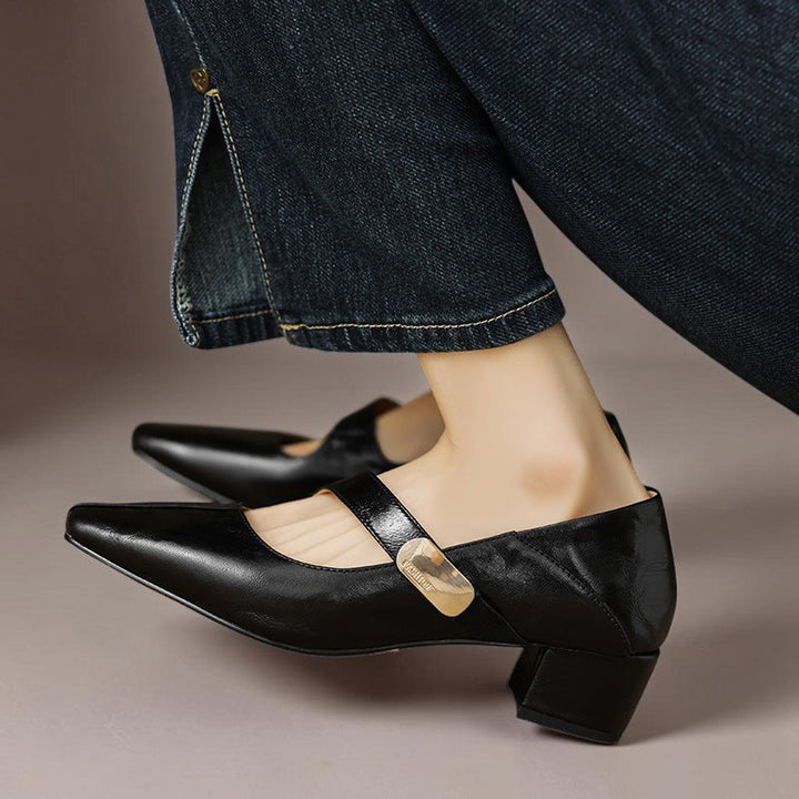 Quera - Chiseled Square-Toe Mary Jane Pump