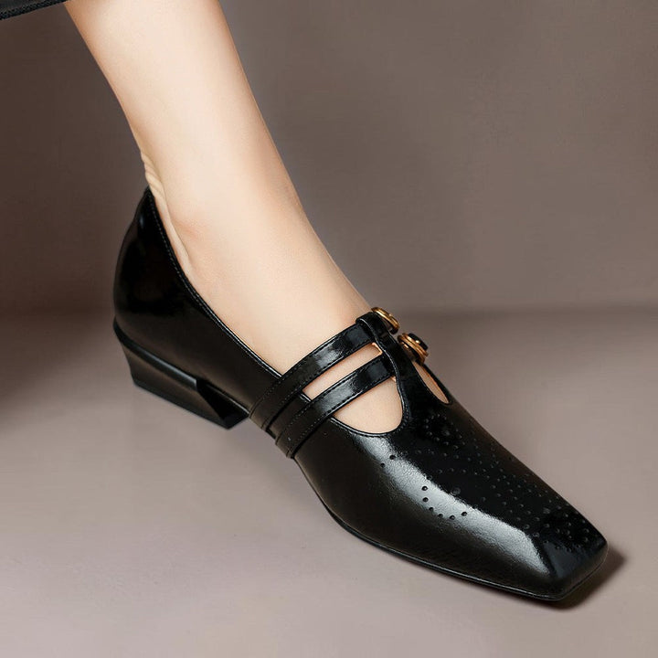Marisol - Brogued Dual-Strap Mary Jane Pump