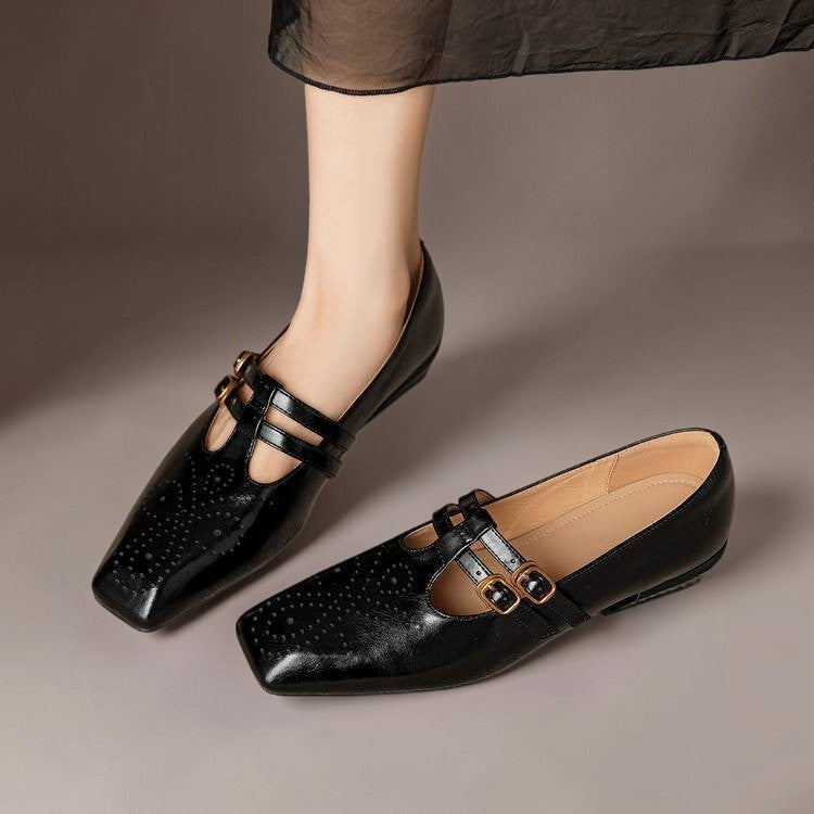 Marisol - Brogued Dual-Strap Mary Jane Pump