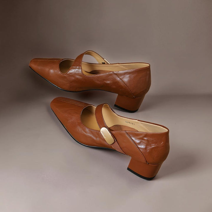 Quera - Chiseled Square-Toe Mary Jane Pump