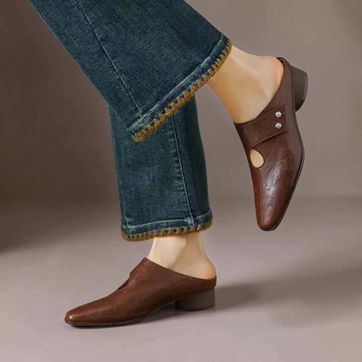 Olga - Genuine Leather Mules