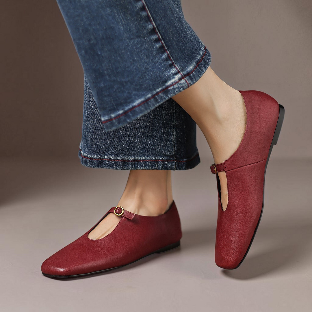 Elspeth - High-Vamp Mary Jane Flat