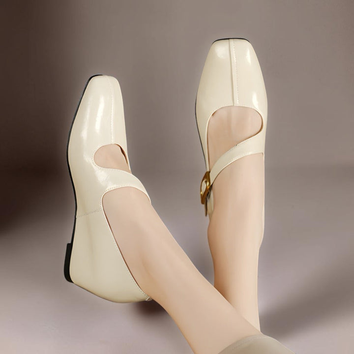 Viora - Genuine Leather Mary Jane Heels