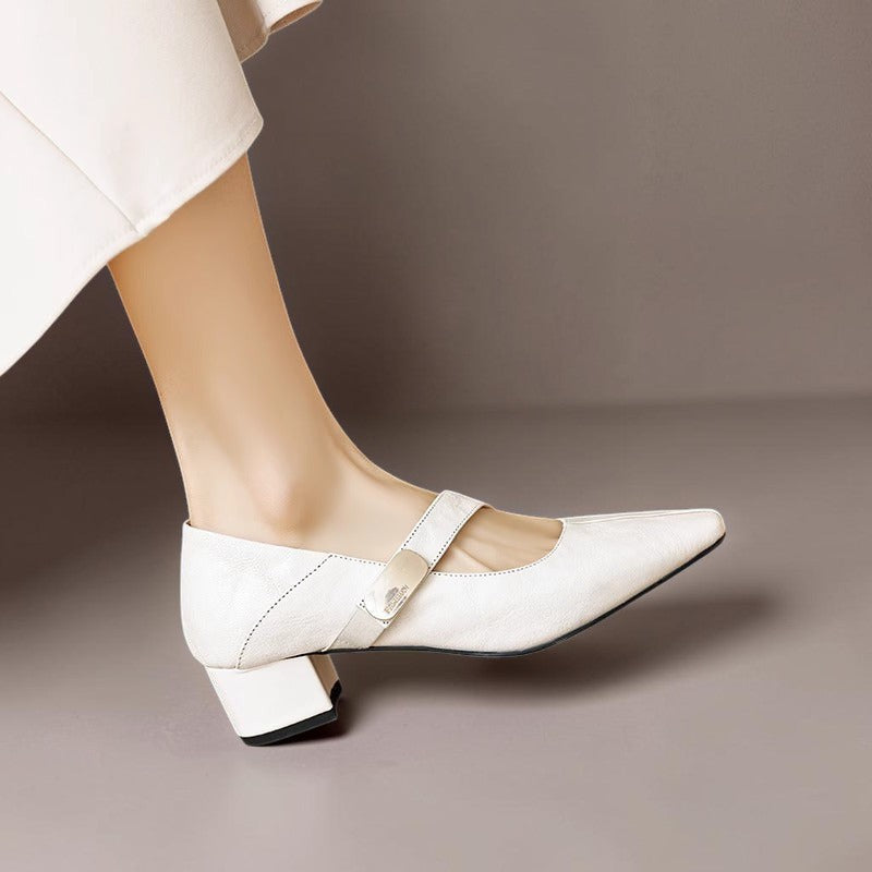 Quera - Chiseled Square-Toe Mary Jane Pump