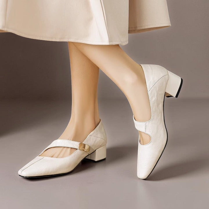Quera - Chiseled Square-Toe Mary Jane Pump