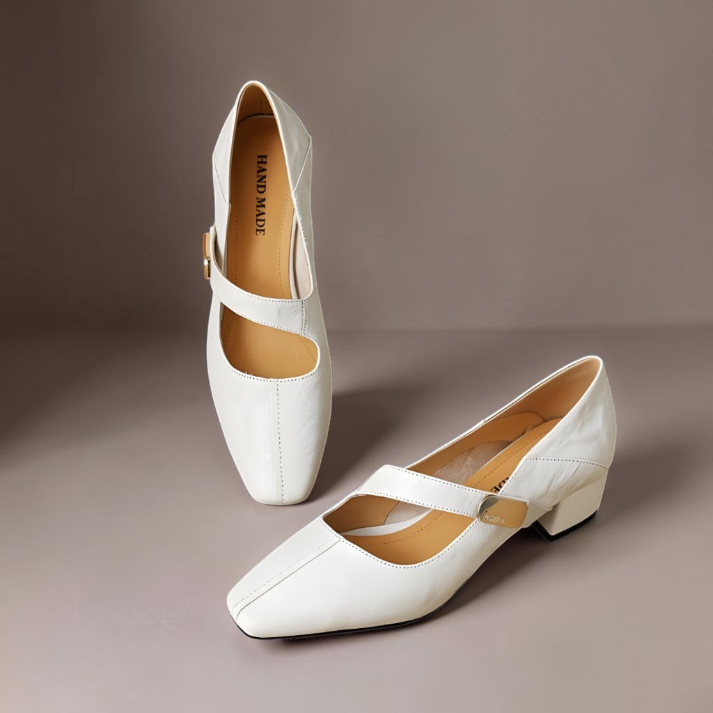 Quera - Chiseled Square-Toe Mary Jane Pump
