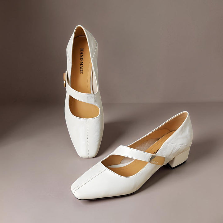 Quera - Chiseled Square-Toe Mary Jane Pump