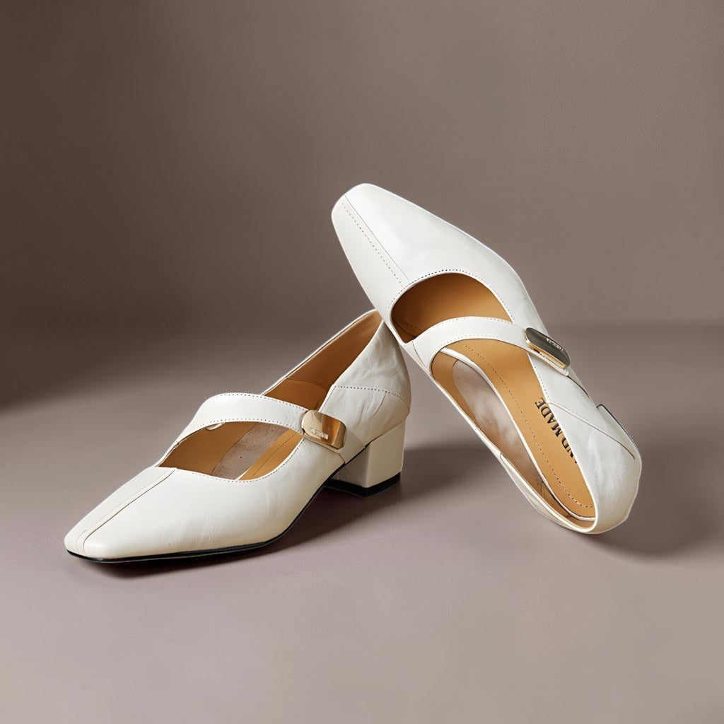 Quera - Chiseled Square-Toe Mary Jane Pump