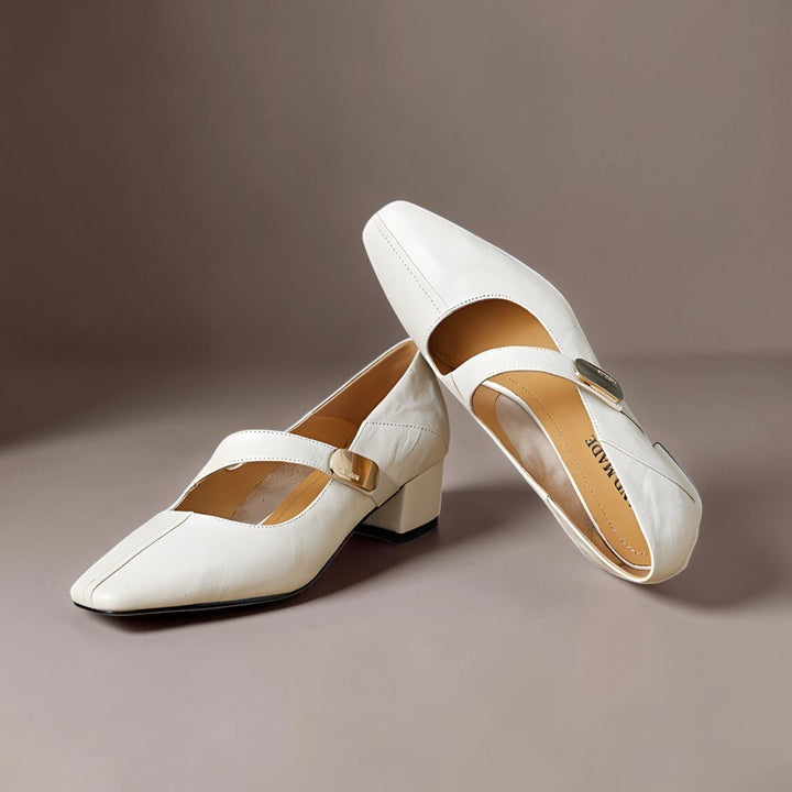 Quera - Chiseled Square-Toe Mary Jane Pump