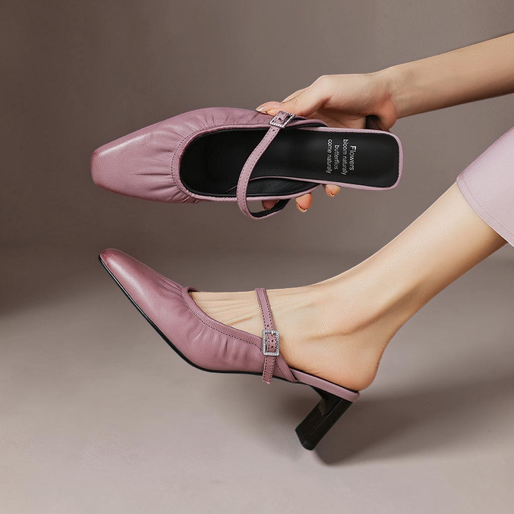 Vanya - Ruched Mary Jane Mule