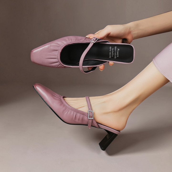Vanya - Ruched Mary Jane Mule