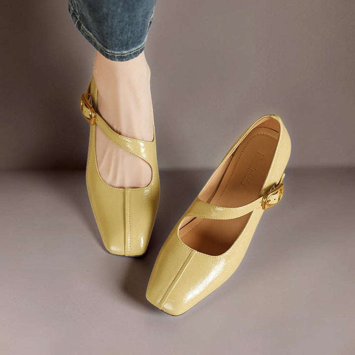 Viora - Genuine Leather Mary Jane Heels