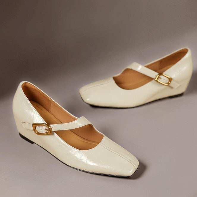Viora - Genuine Leather Mary Jane Heels