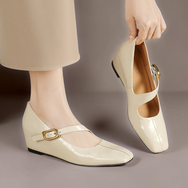 Viora - Genuine Leather Mary Jane Heels