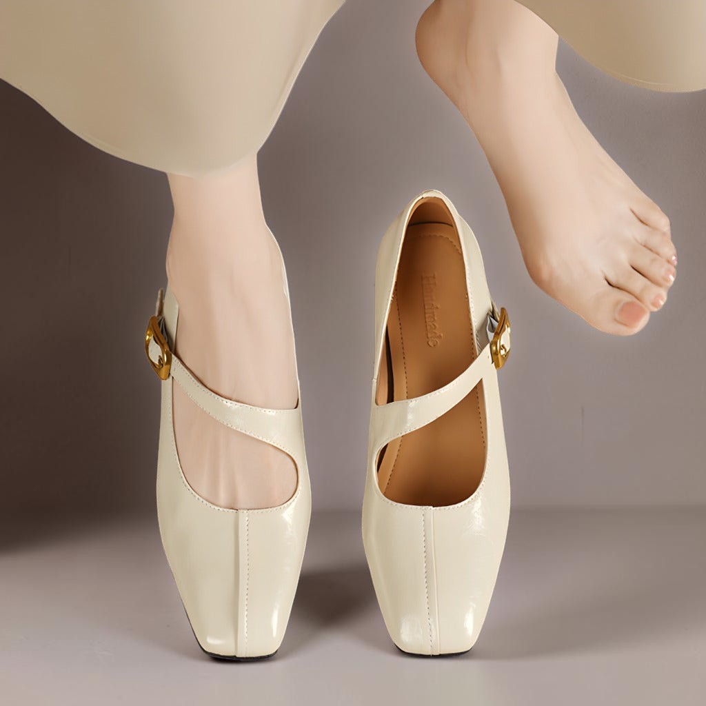 Viora - Genuine Leather Mary Jane Heels