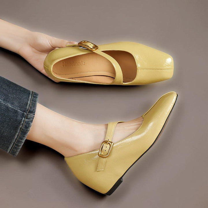 Viora - Genuine Leather Mary Jane Heels