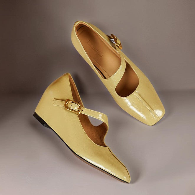 Viora - Genuine Leather Mary Jane Heels