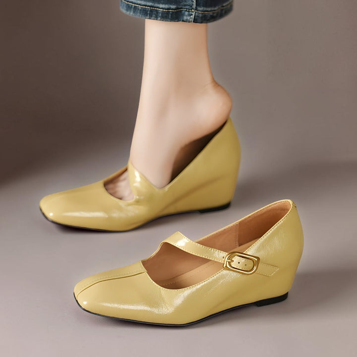 Viora - Genuine Leather Mary Jane Heels